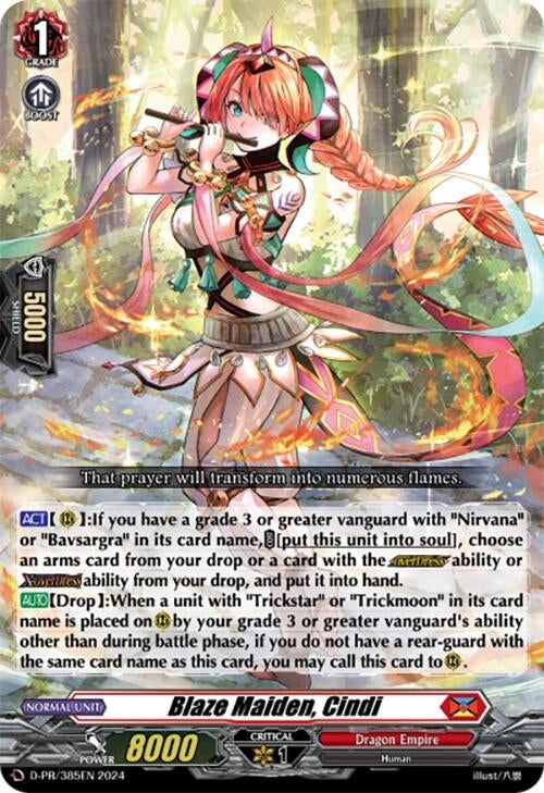 Blaze Maiden Cindi (385) [D-PR] - Cardfight Vanguard Single