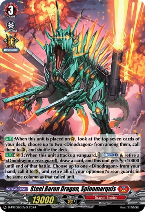 Steel Baron Dragon Spinomarquis (Foil) (386) [D-PR] - Cardfight Vanguard Single