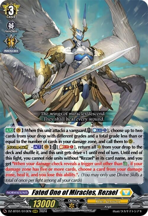 Fated One of Miracles Rezael (1010) [DZ-BT01] - Cardfight Vanguard Single