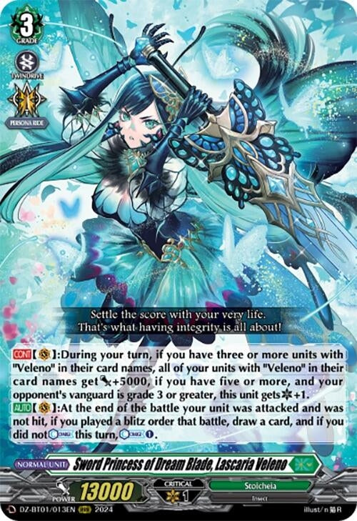 Sword Princess of Dream Blade Lascaria Veleno (1013) [DZ-BT01] - Cardfight Vanguard Single