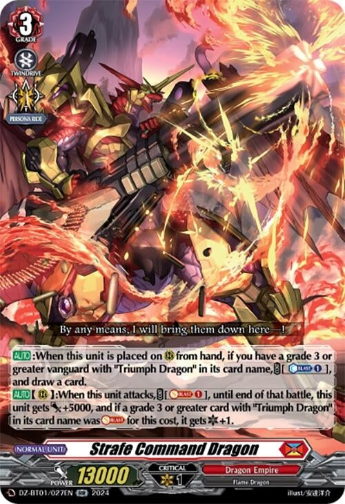 Strafe Command Dragon (1027) [DZ-BT01] - Cardfight Vanguard Single