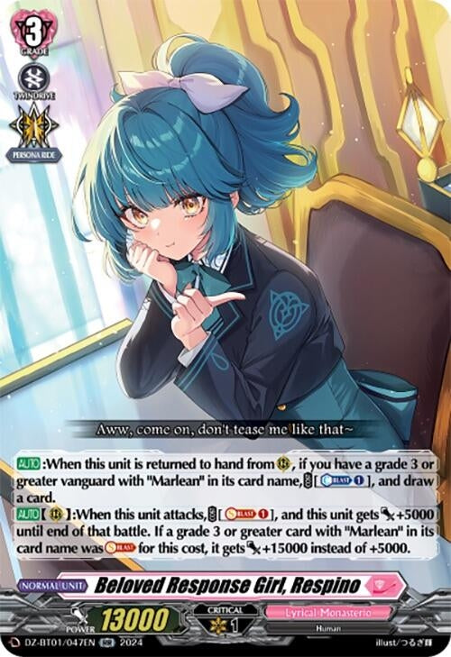 Beloved Response Girl Respino (1047) [DZ-BT01] - Cardfight Vanguard Single