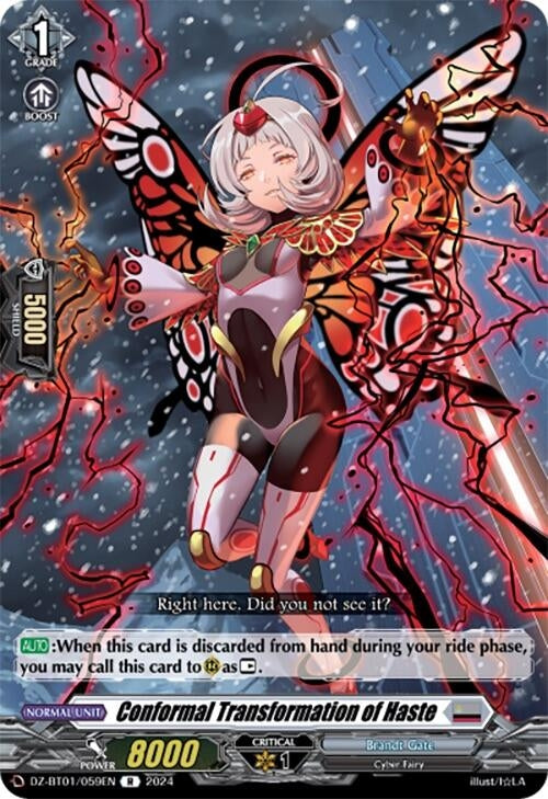 Conformal Transformation of Haste (1059) [DZ-BT01] - Cardfight Vanguard Single