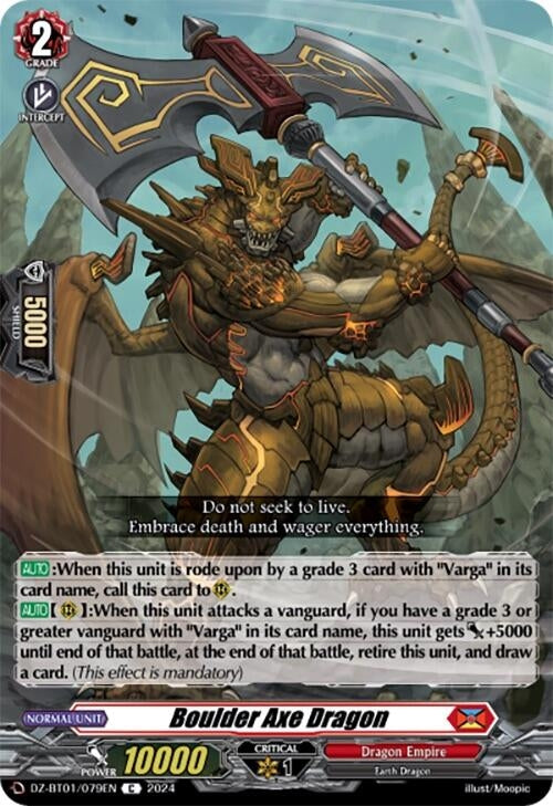 Boulder Axe Dragon (1079) [DZ-BT01] - Cardfight Vanguard Single