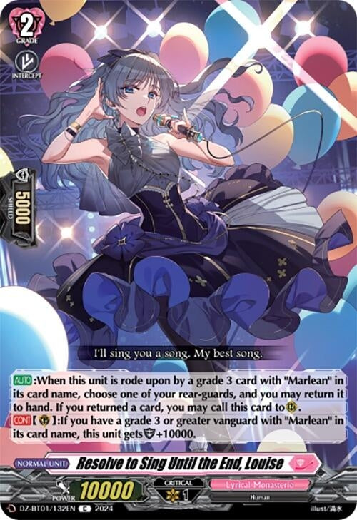 Resolve to Sing Until the End Louise (1132) [DZ-BT01] - Cardfight Vanguard Single