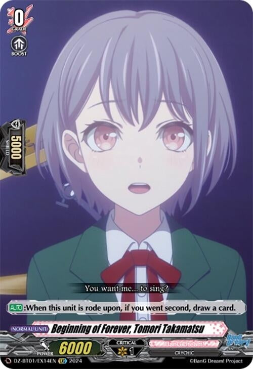 Beginning of Forever Tomori Takamatsu (EXC) (114) [DZ-BT01] - Cardfight Vanguard Single