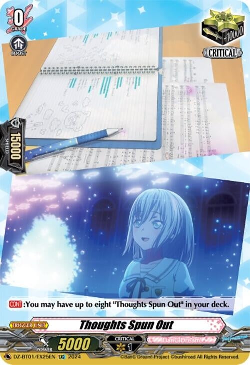 Thoughts Spun Out (EX25) (EXC) (125) [DZ-BT01] - Cardfight Vanguard Single