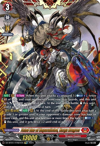 Fated One of Unparalleled Varga Dragres (FFR) (101) [DZ-BT01] - Cardfight Vanguard Single