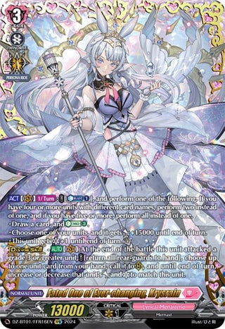 Fated One of Ever-changing Krysrain (FFR) (116) [DZ-BT01] - Cardfight Vanguard Single