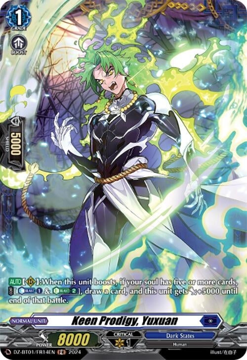Keen Prodigy Yuxuan (FR) (114) [DZ-BT01] - Cardfight Vanguard Single