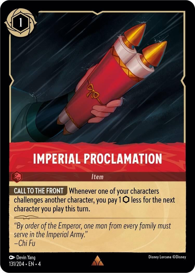 Imperial Proclamation (131) (4) - Disney Lorcana Single