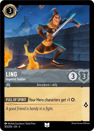 Ling - Imperial Soldier (183) (4) - Disney Lorcana Single