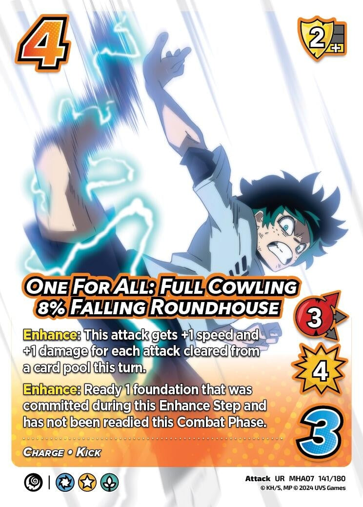 One For All: Full Cowling 8% Falling Roundhouse (141) [MHA7] - UniVersus Single