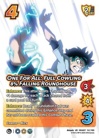 One For All: Full Cowling 8% Falling Roundhouse (141) [MHA7] - UniVersus Single