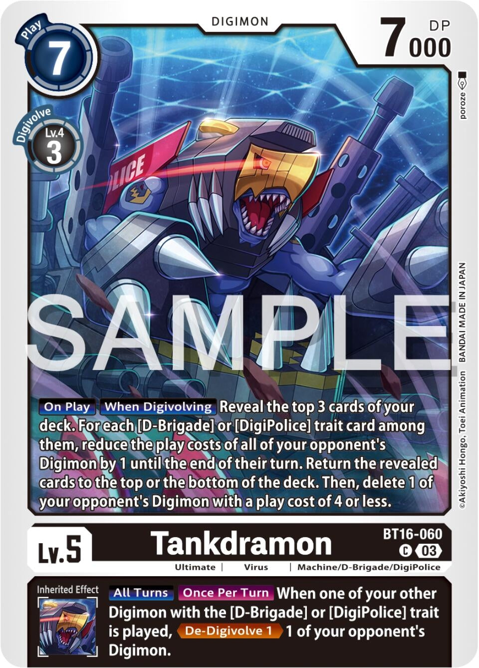 Tankdramon (16060) [BT16] - Digimon Card Game Single