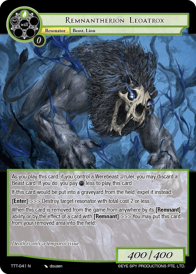 Remnantherion Leoatrox (41) [TTT] - Force of Will Single