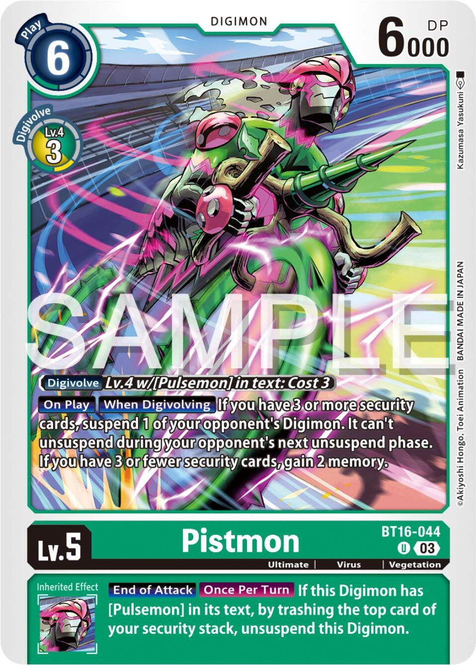 Pistmon (16044) [BT16] - Digimon Card Game Single