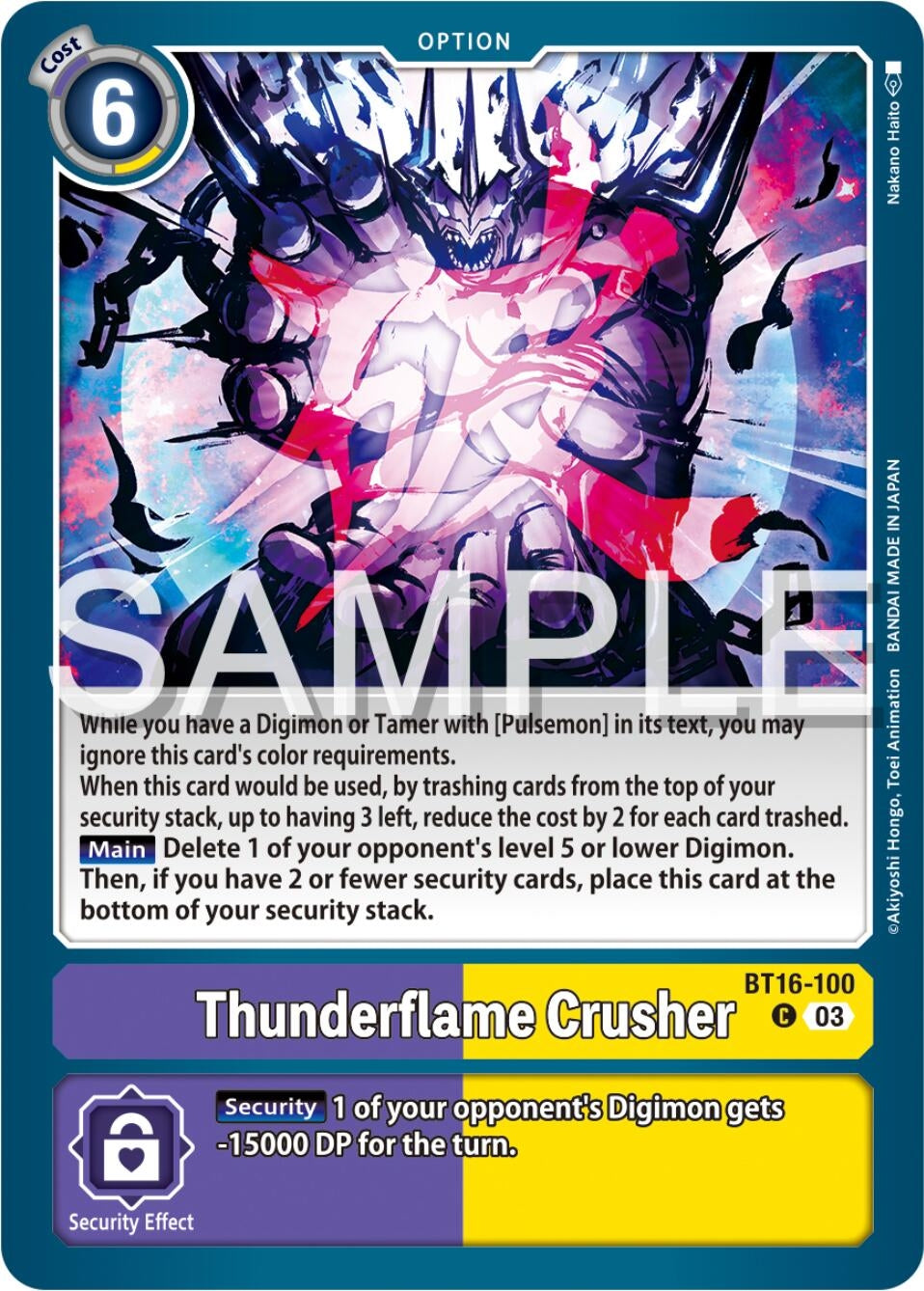 Thunderflame Crusher (16100) [BT16] - Digimon Card Game Single