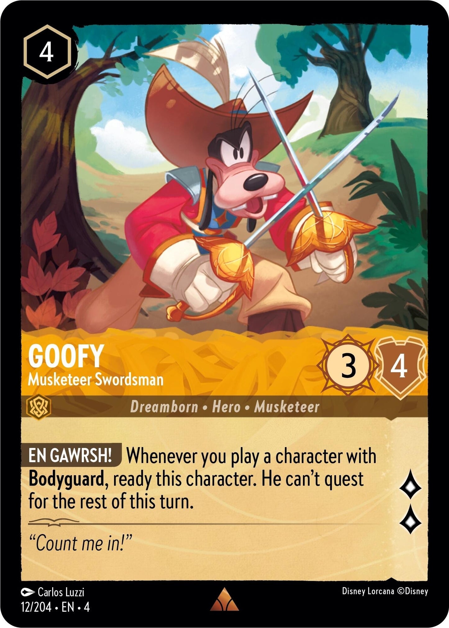 Goofy - Musketeer Swordsman (12) (4) - Disney Lorcana Single