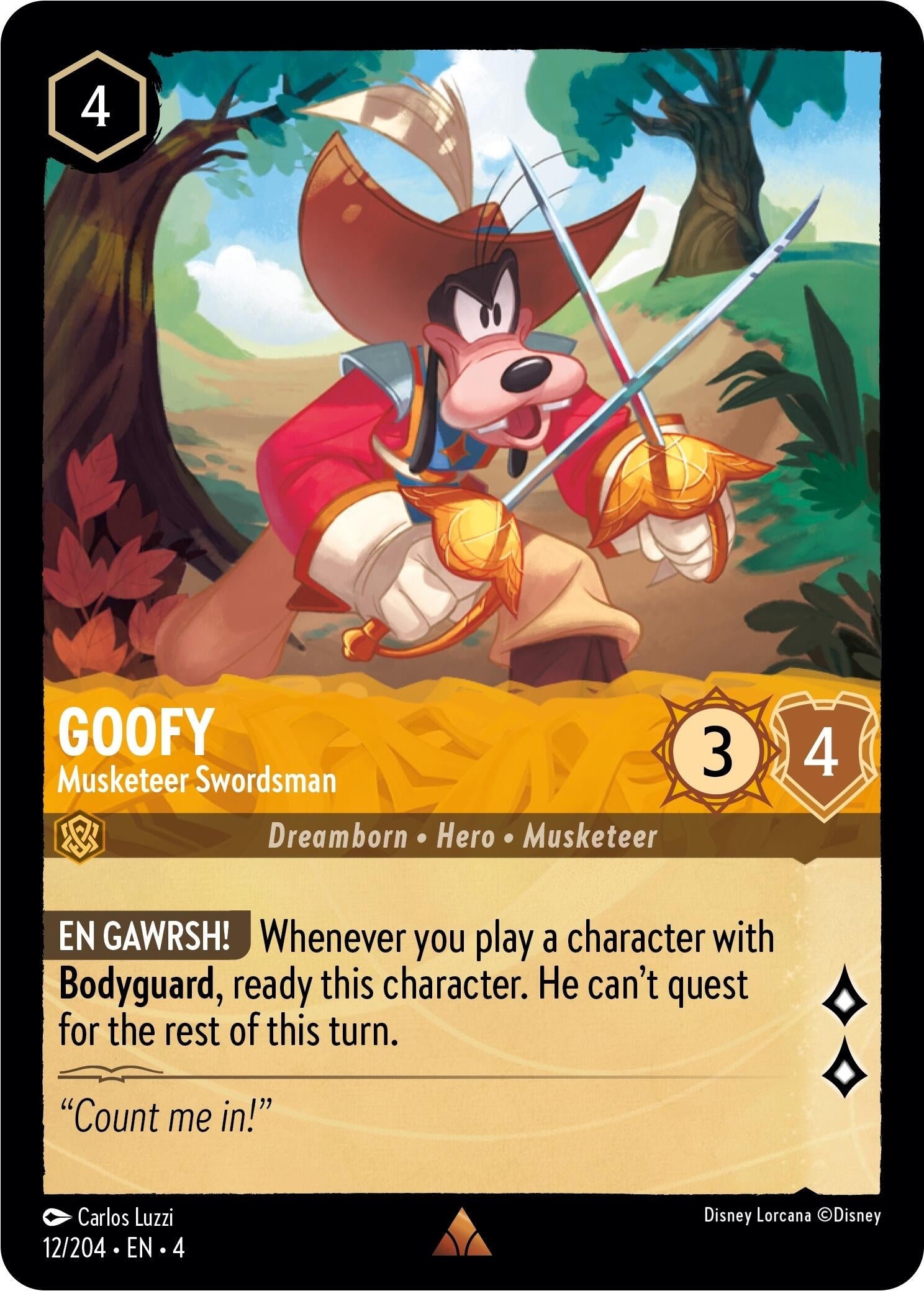 Goofy - Musketeer Swordsman (12) (4) - Disney Lorcana Single