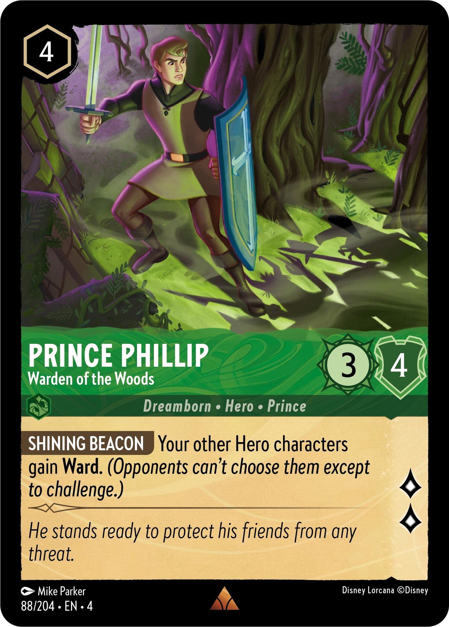 Prince Phillip - Warden of the Woods (88) (4) - Disney Lorcana Single