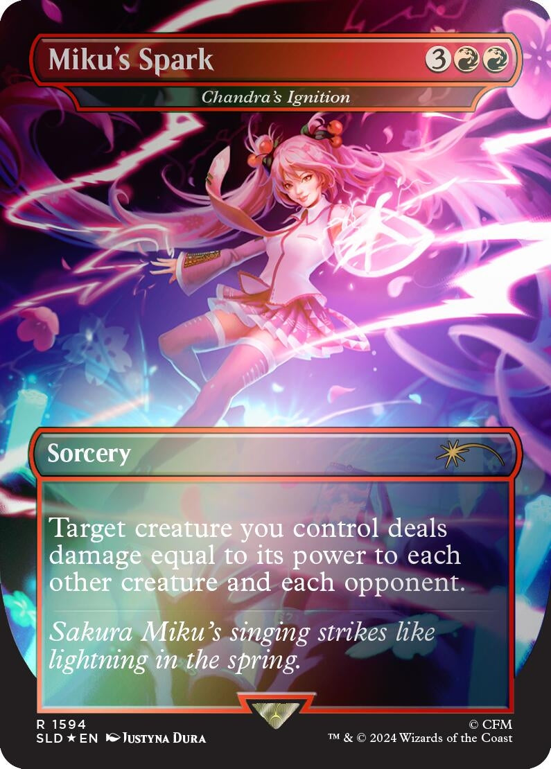 Miku’s Spark - Chandra’s Ignition (Rainbow Foil) (1594) [SLD] - MTG Single