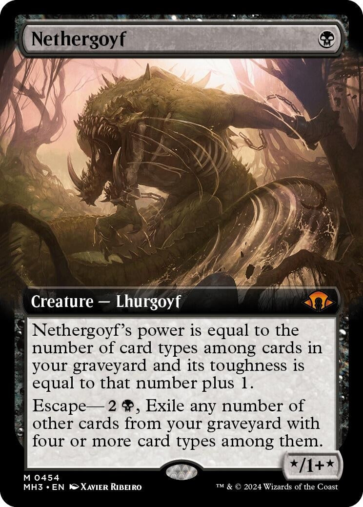 Nethergoyf (Extended Art) (454) [MH3] - MTG Single