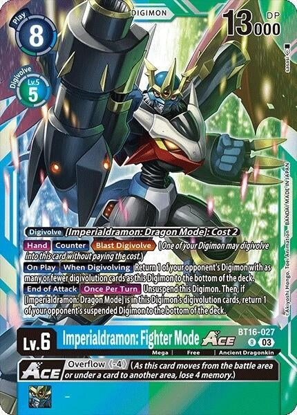 Imperialdramon: Fighter Mode ACE (16027) [BT16] - Digimon Card Game Single