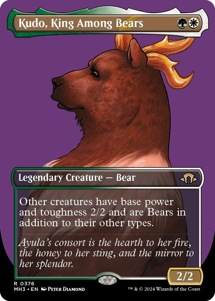 Kudo King Among Bears (Borderless) (376) [MH3] - MTG Single