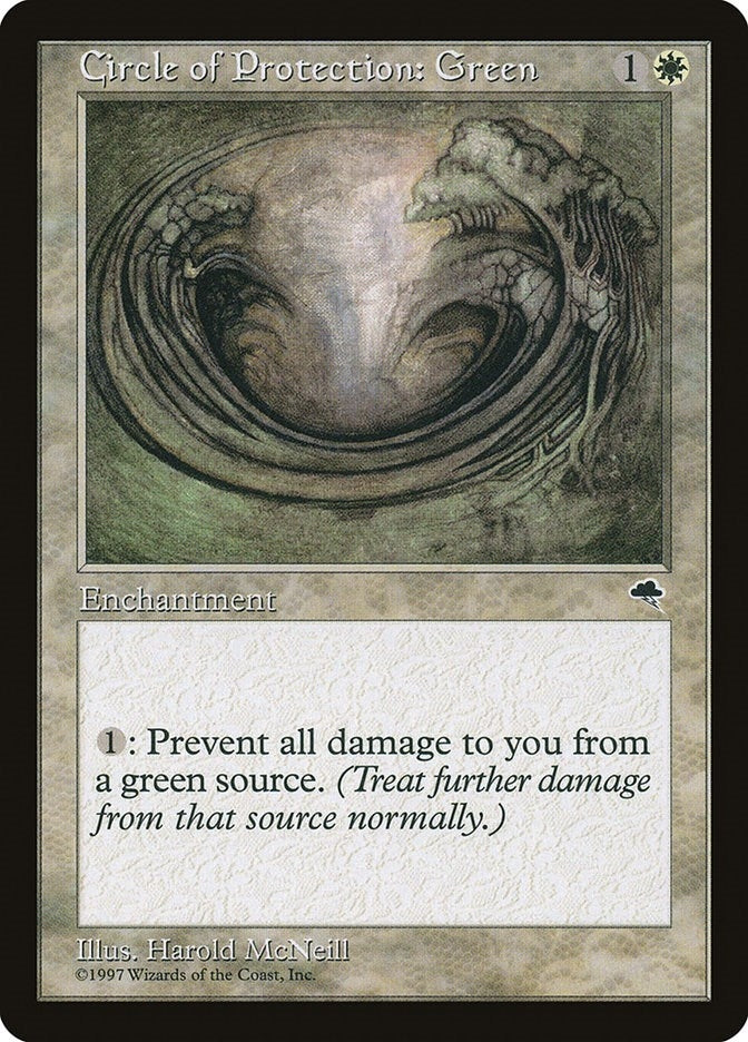 Circle of Protection: Green (10) [TMP] - MTG Single