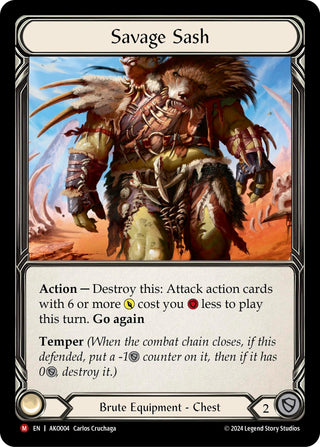 Savage Sash (4) - Flesh and Blood TCG Single