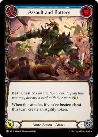 Assault and Battery (Blue) (18) - Flesh and Blood TCG Single