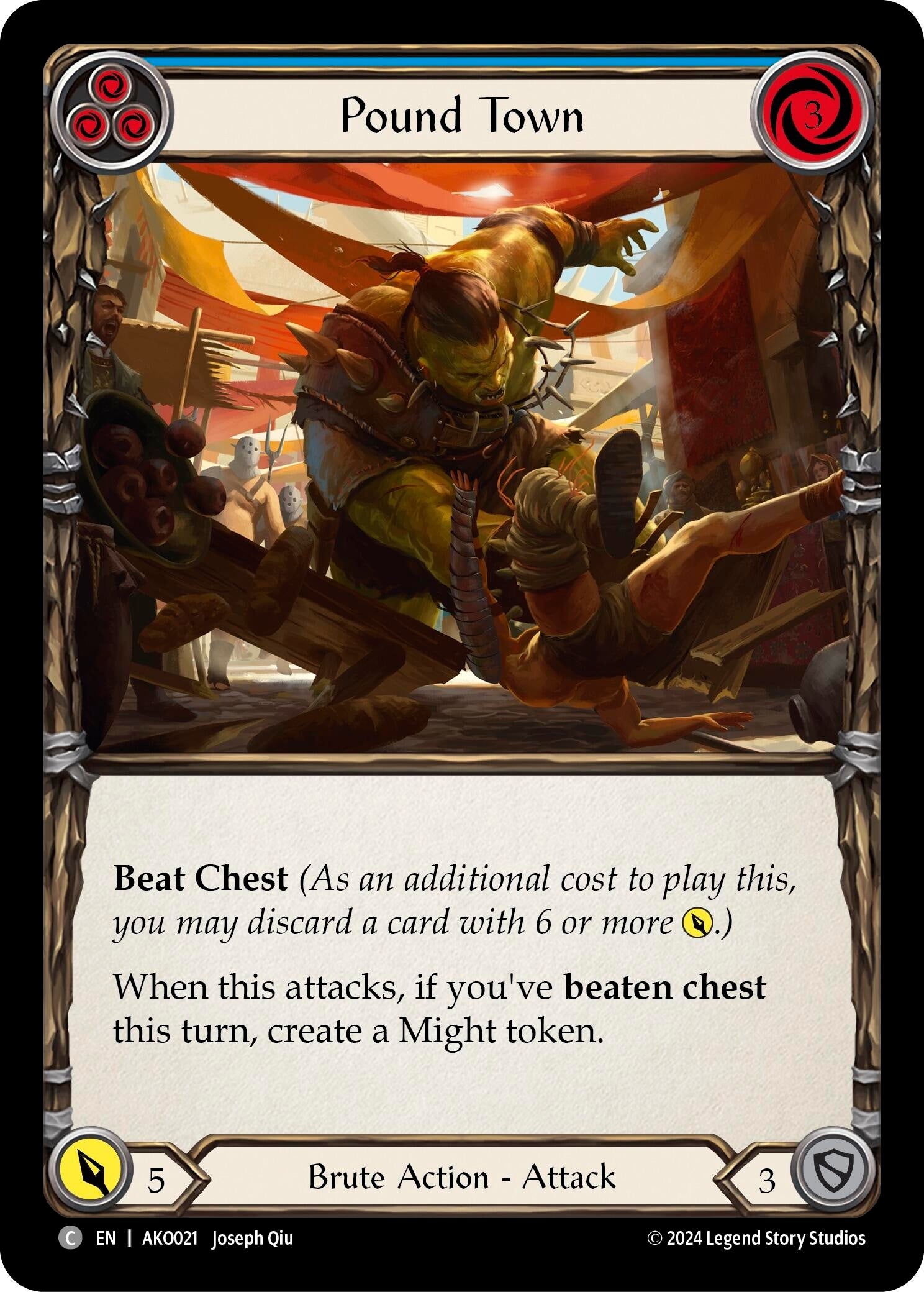Pound Town (Blue) (21) - Flesh and Blood TCG Single