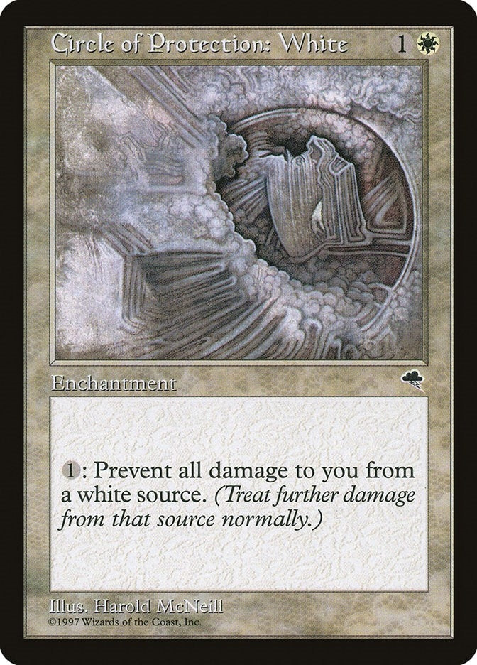 Circle of Protection: White (13) [TMP] - MTG Single