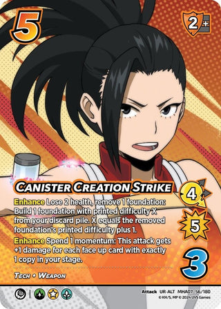 Canister Creation Strike (Alternate Art) (56) [MHA7] - UniVersus Single