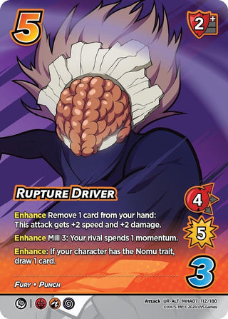 Rupture Driver (Alternate Art) (112) [MHA7] - UniVersus Single
