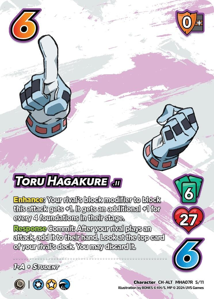 Toru Hagakure (Alternate Art) (5) [MHA7] - UniVersus Single