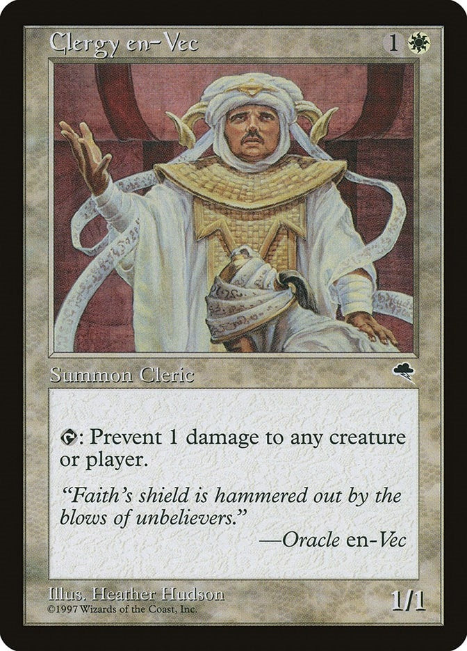 Clergy en-Vec (14) [TMP] - MTG Single