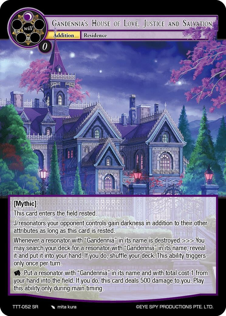 Gandennia’s House of Love Justice and Salvation (52) [TTT] - Force of Will Single