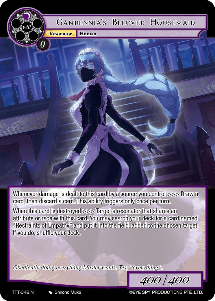Gandennia’s Beloved Housemaid (48) [TTT] - Force of Will Single