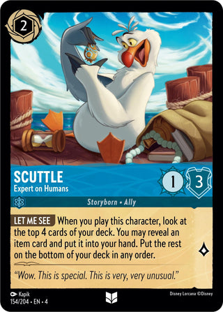 Scuttle - Expert on Humans (154) (4) - Disney Lorcana Single