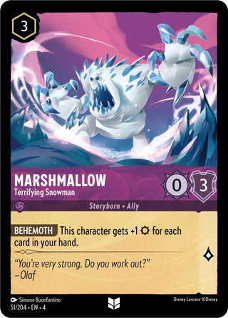 Marshmallow - Terrifying Snowman (51) (4) - Disney Lorcana Single