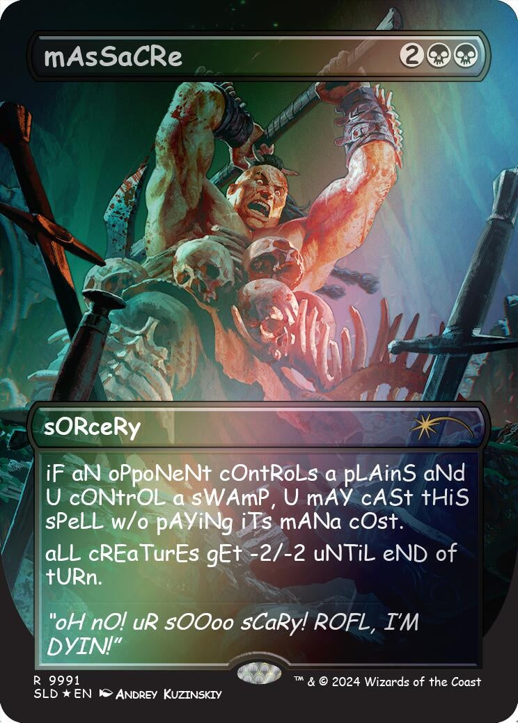 mAsSaCRe (Rainbow Foil) (9991) [SLD] - MTG Single