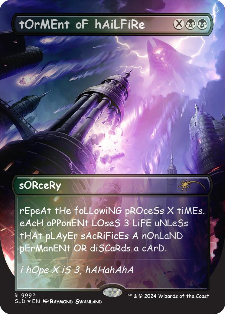 tOrMEnt oF hAiLFiRe (Rainbow Foil) (9992) [SLD] - MTG Single