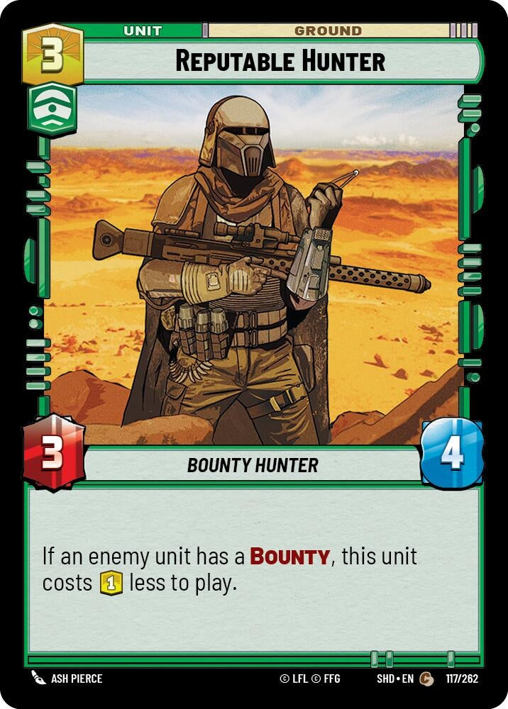Reputable Hunter (117) (SHD) - Star Wars: Unlimited Single