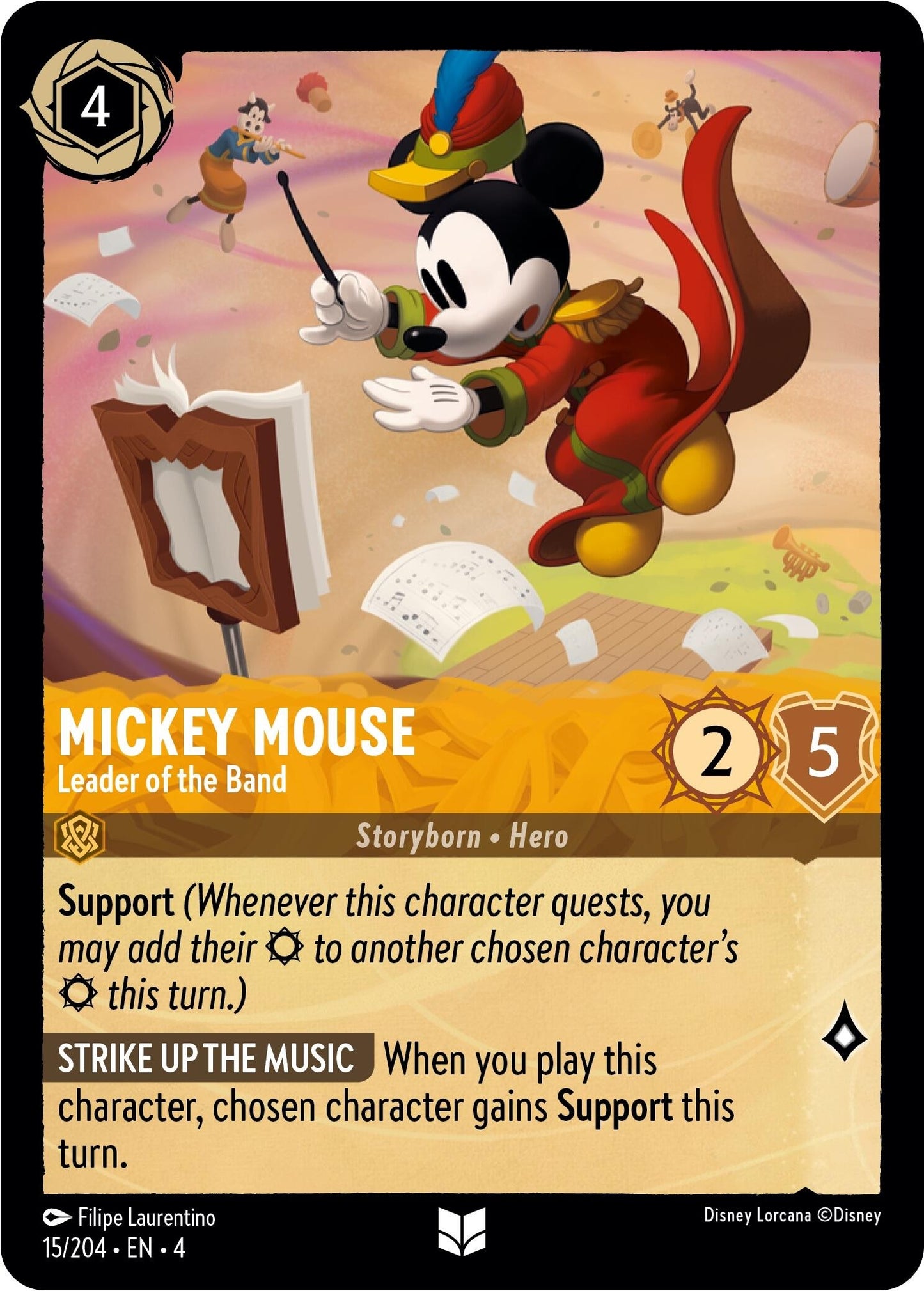 Mickey Mouse - Leader of the Band (15) (4) - Disney Lorcana Single