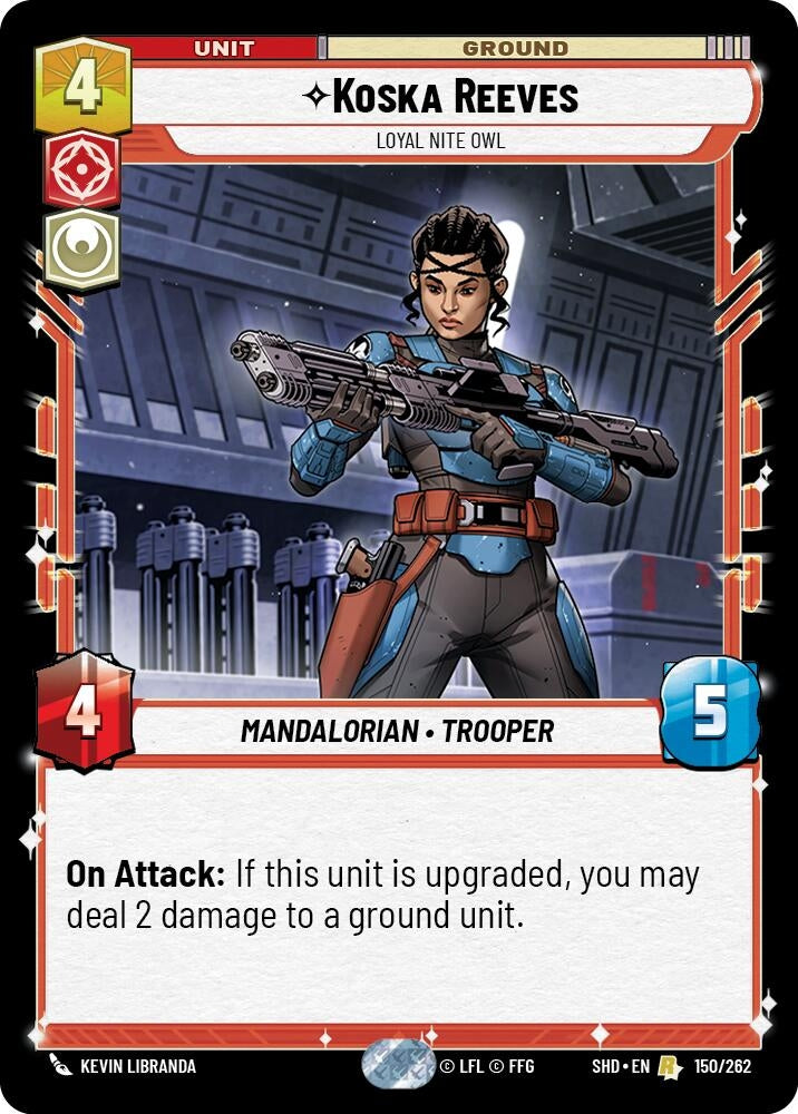 Koska Reeves - Loyal Nite Owl (150) (SHD) - Star Wars: Unlimited Single