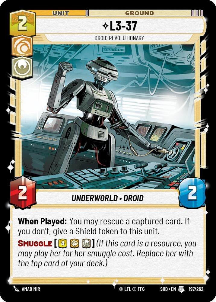 L3-37 - Droid Revolutionary (197) (SHD) - Star Wars: Unlimited Single