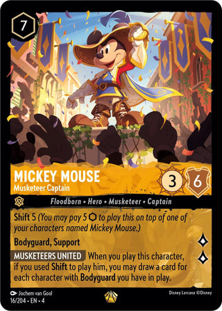 Mickey Mouse - Musketeer Captain (16) (4) - Disney Lorcana Single