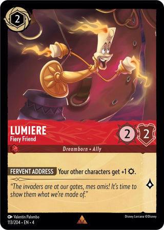 Lumiere - Fiery Friend (113) (4) - Disney Lorcana Single